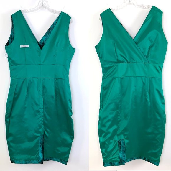New Siri The Dresden Special Occasion Emerald Green Sleeveless Dress Size 16 - Picture 9 of 16